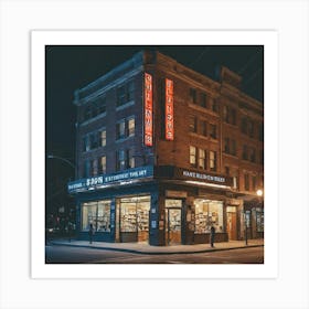 Nightlight Bookstore Dreams Art Print