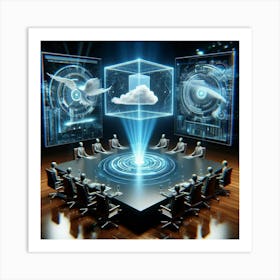 Cloud Computing Conference Room Art Print