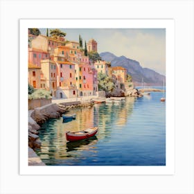 Impressionist Harmony: Coastal Serenity Art Print