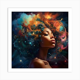 Afro-Cosmic Woman Art Print