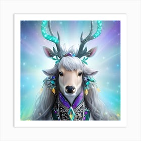 Deer With Horns Art Print