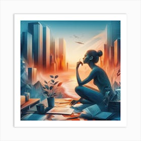 Futuristic Cityscape 16 Art Print