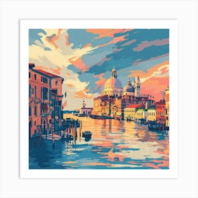 A Venice With Grand Canal Expressive Strokes Ill 1720475032 4 Art Print