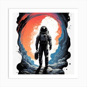 Astronaut In Space Art Print