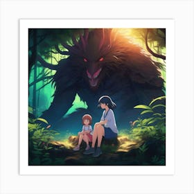 Monster From The Woods Art Print