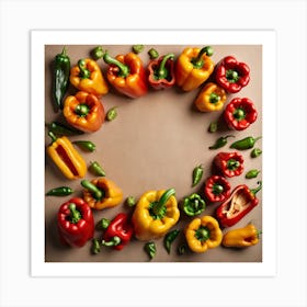Peppers In A Circle 8 Art Print