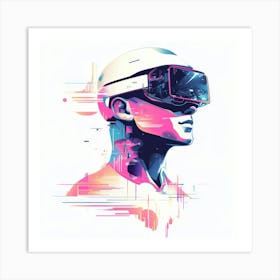 Vr Headset.Generated AI. Wall Art Print 2 Art Print