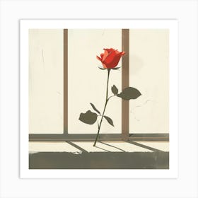 Rose By The Window Art Print