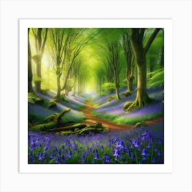 Bluebell Forest 6 Art Print