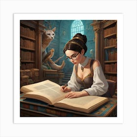 The Young Librarian 64 Art Print