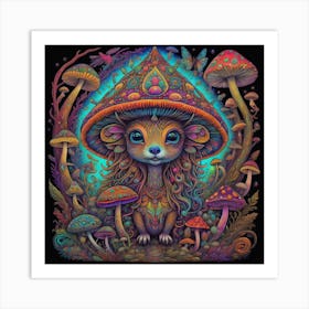 Psychedelic Mushroom Art Print