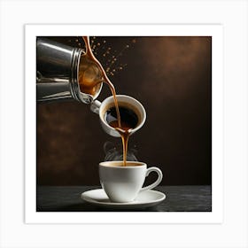 Pouring Coffee Into A Cup 4 Art Print