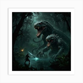 Dragons Of The Forest Art Print