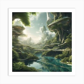 Futuristic Landscape Art Print