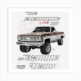 Jimmy,Squarebody Truck,Suburban,Blazer,Silverado,K5,Longbed Art Print