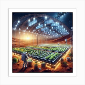 Nasa'S Greenhouse On Mars Art Print