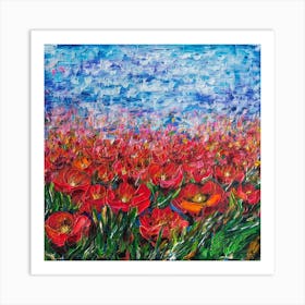 Red Poppies Field Art Print