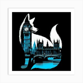 Fox and Big Ben 2 Art Print