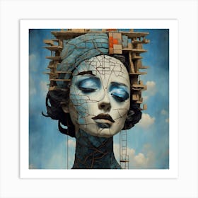 'The Woman In The Sky' Art Print