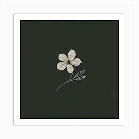 "Whisper of the Night: A Delicate Flower's Silhouette"  'Whisper of the Night: A Delicate Flower's Silhouette' captures the essence of tranquility and the subtle interplay of light and shadow. A singular, pale flower emerges from the darkness, its slender form a testament to the beauty of simplicity and the power of contrast. This minimalist piece speaks to the soul, bringing a sense of peace and introspection to any space.  Ideal for the modern minimalist or as a counterpoint in a richly detailed room, this artwork offers a moment of calm, reminding us of the quiet strength found in nature's simplest elements. It's a serene invitation to pause and reflect, making it more than just a visual experience—it's a journey into stillness. Art Print