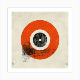 Red Circle On A White Background Art Print