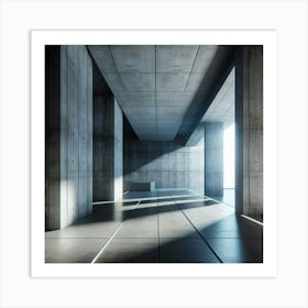 Empty Concrete Room Art Print