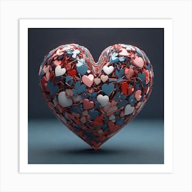 Heart Of Love in pieces Art Print