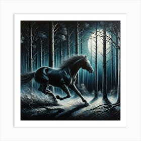 Horse In The Woods 17 Art Print