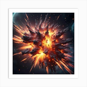 Explosion In Space Art Print