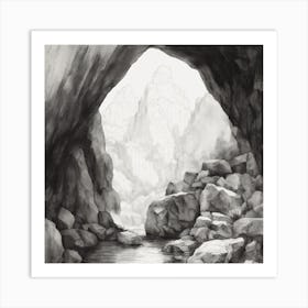 Cave In The Mountains Art Print