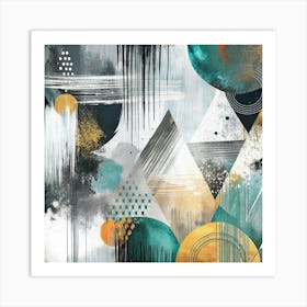 Abstract Triangles Art Print