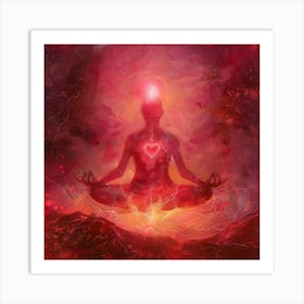 Meditating Woman 17 Art Print