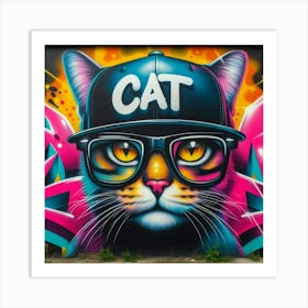 Cat Graffiti 1 Art Print