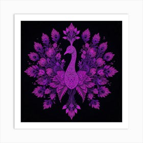 Purple Peacock 1 Art Print