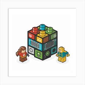 Lego Cube Art Print