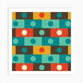 Modern Retro Pattern 10 Art Print