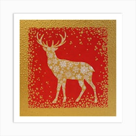 Golden Deer Art Print