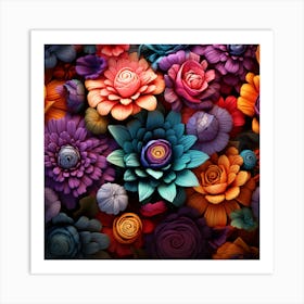 Colorful Flowers 6 Art Print