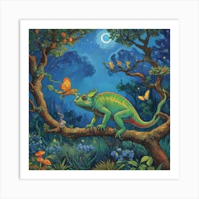 The Chameleon’s Hidden World Art Print