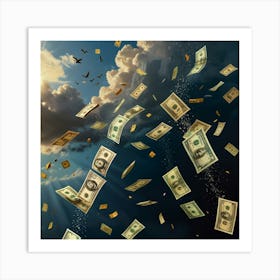 Money Falling From The Sky 1 Art Print