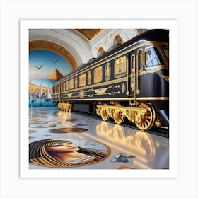 Egyptian Train 2 Art Print