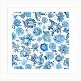 Blue Flowers Art Print