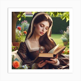 Renaissance Woman Reading Book 2 Art Print