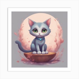 Cute Kitty Cat Art Print