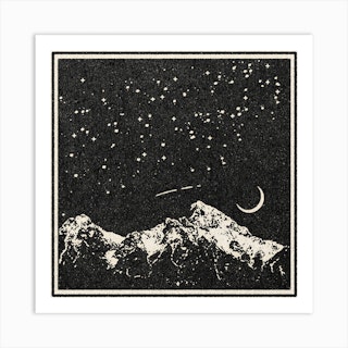 A Night In The Mountains Art Print