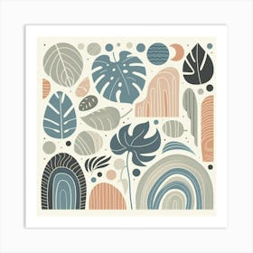 Scandinavian style, Monstera deliciosa 3 Art Print