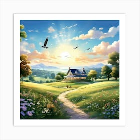 House In The Countryside Art Print