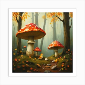 Mushroom Forest 24 Art Print