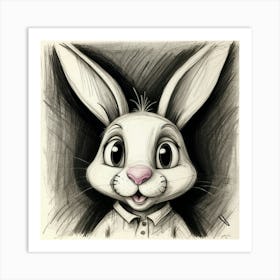 Bunny Drawing 8 Art Print