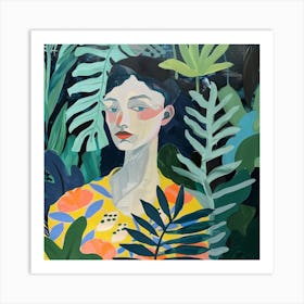 Woman In The Jungle 4 Art Print